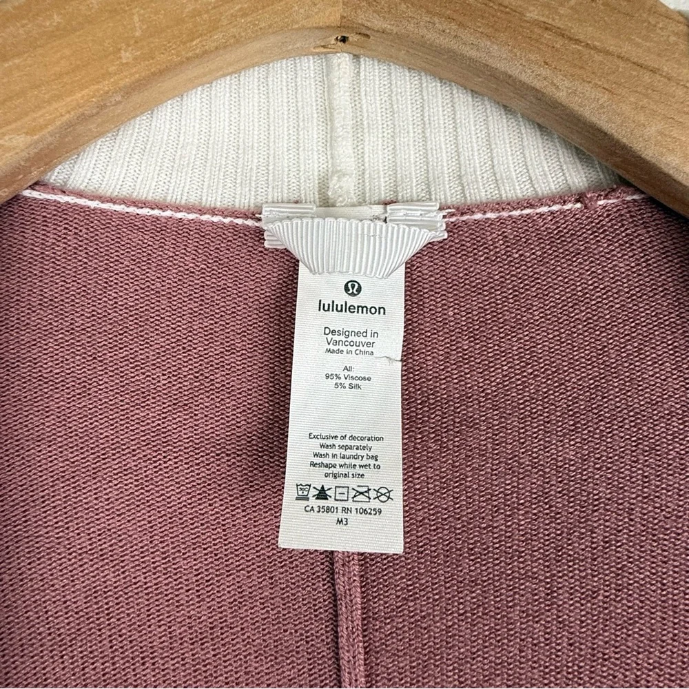 Lululemon Hatha Wrap Quicksand Misty Pink White Heathered Core Light Grey Womens